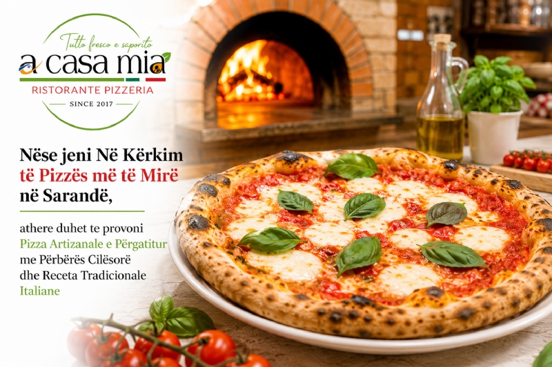 Nese jeni në kërkim të pizzës më të mirë në Sarandë, athere duhet te provoni Pizza artizanale e përgatitur me përbërës cilësorë dhe receta Tradicionale Italiane